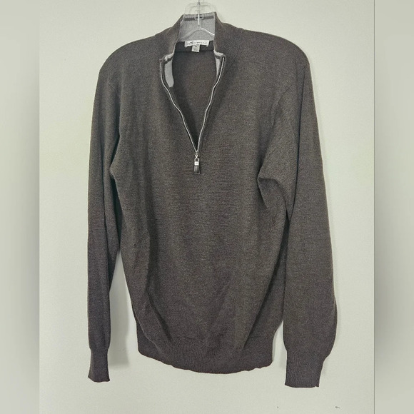 Peter Millar Merino Wool/ Silk Blend Quarter zip EUC - Picture 4 of 7